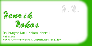 henrik mokos business card